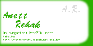 anett rehak business card